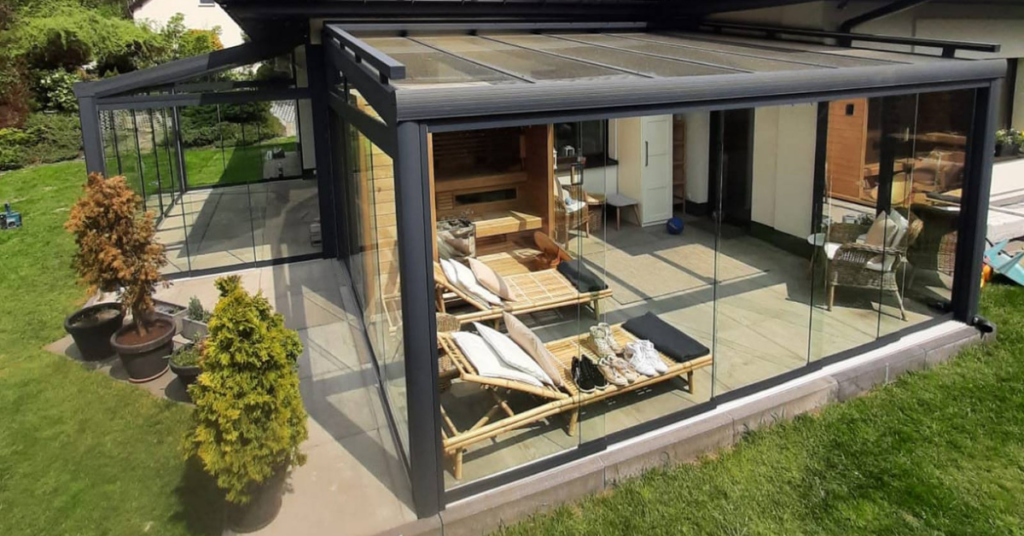 projekt przeszklonej werandy